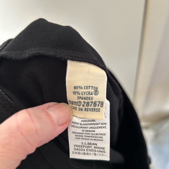 LL Bean Cropped Black Knit Wide Legged Pants- Size Med Reg - Picture 5 of 5